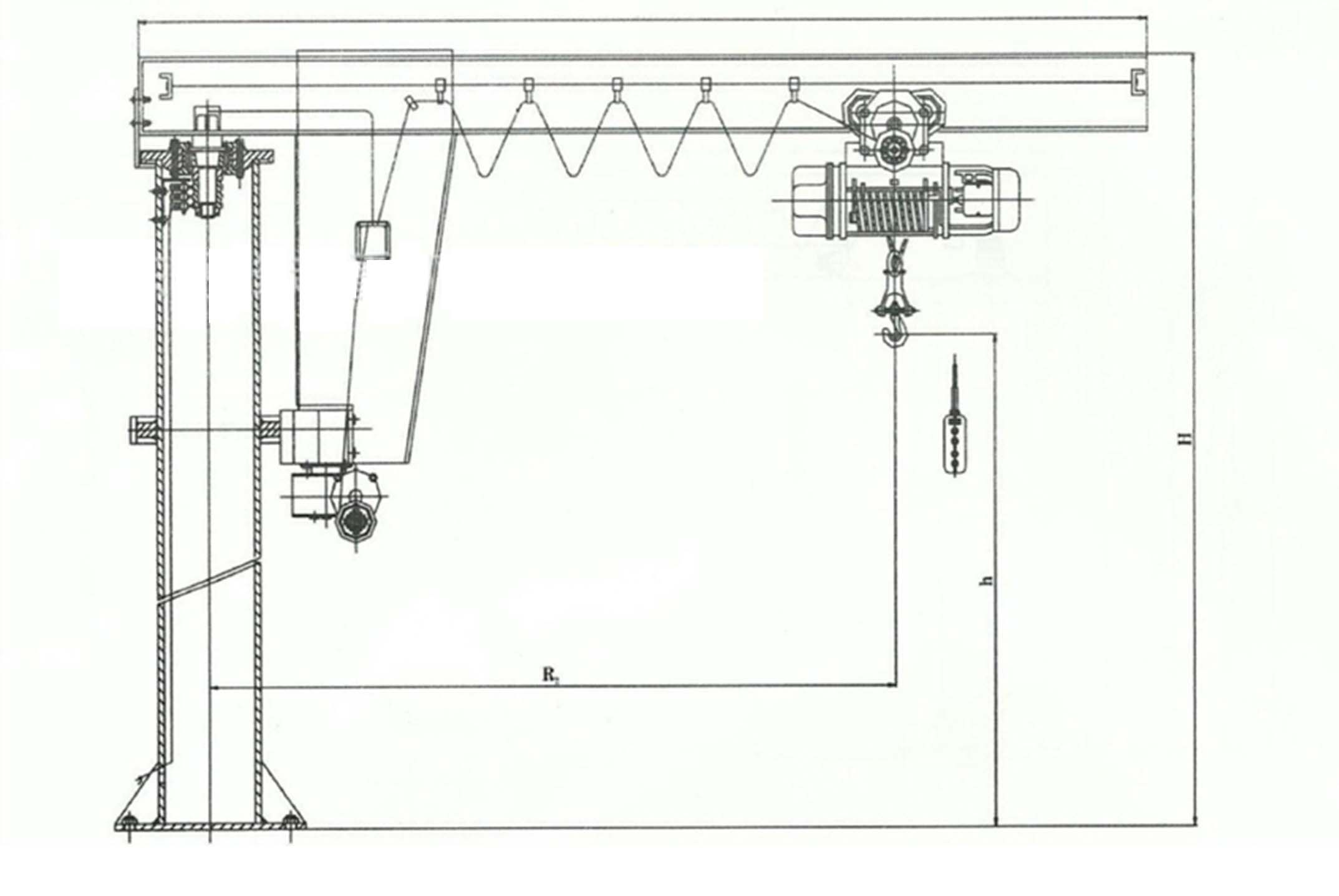 BZD型起重機，懸臂吊，懸臂起重機，定柱式起重機，起重機，定柱式懸臂起重機，定柱式懸臂吊<m met-id=26 met-table=product met-field=keywords></m>